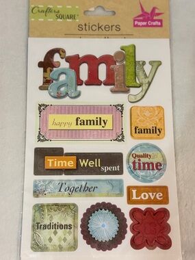 💜 'Family' Paper Craft Stickers